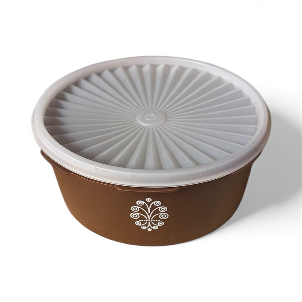 Vintage Tupperware Container with Newer White Lid